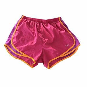 Nike Women's Athletic Shorts Dri Fit Tempo Pink Purple Orange M Med Medium